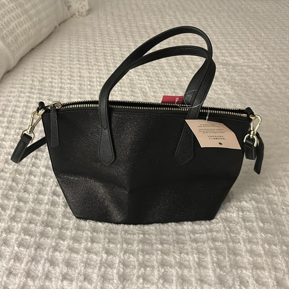 NWT Kate Spade Small Joeley Satchel in black (001) with sparkles - Picture 10 of 16